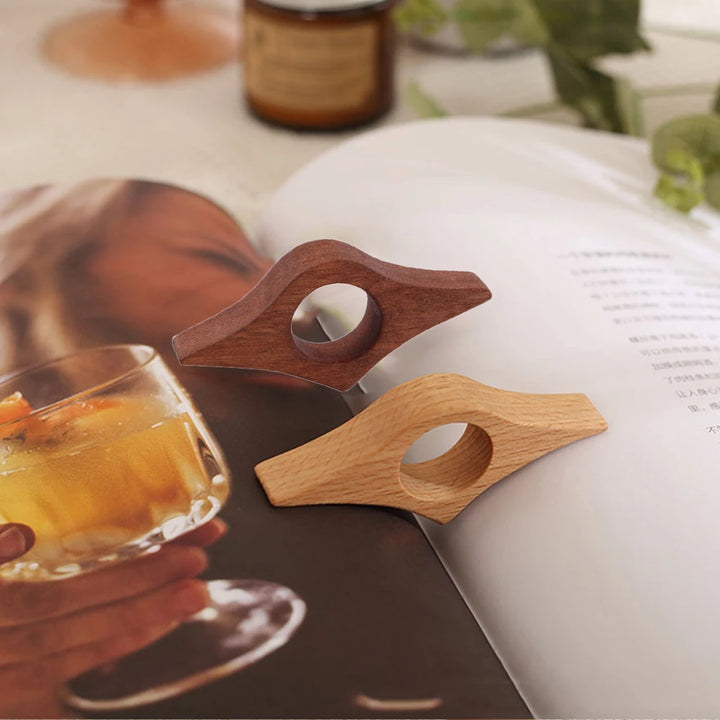 Thumb Book Support Creative Wood Book Page Holder Convenient Book Expander Robust Reading Aid Wood School Supply Wholesale UNINEED