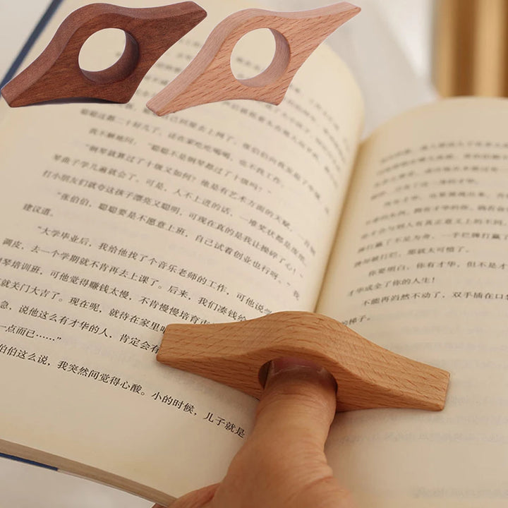 Thumb Book Support Creative Wood Book Page Holder Convenient Book Expander Robust Reading Aid Wood School Supply Wholesale UNINEED