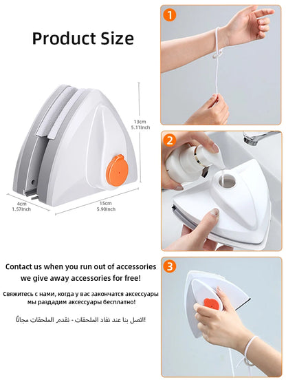 Magnetic Window Double Side Cleaner - UNINEED