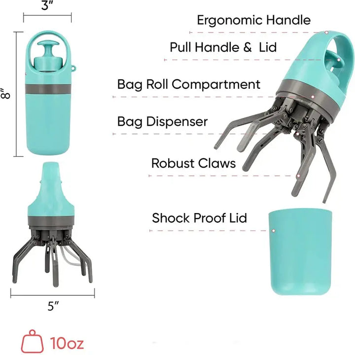 Portable Poop Scooper Build In Bag Dispenser - UNINEED