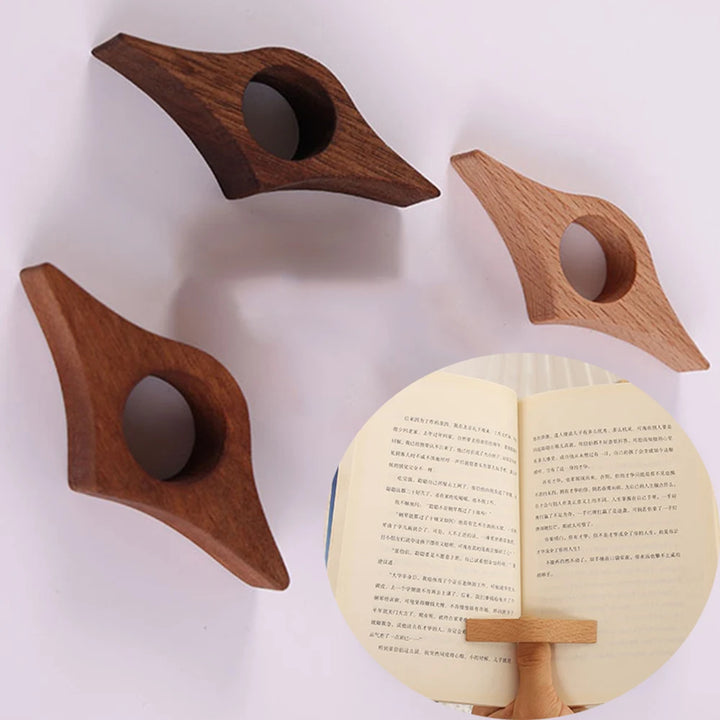 Thumb Book Support Creative Wood Book Page Holder Convenient Book Expander Robust Reading Aid Wood School Supply Wholesale UNINEED