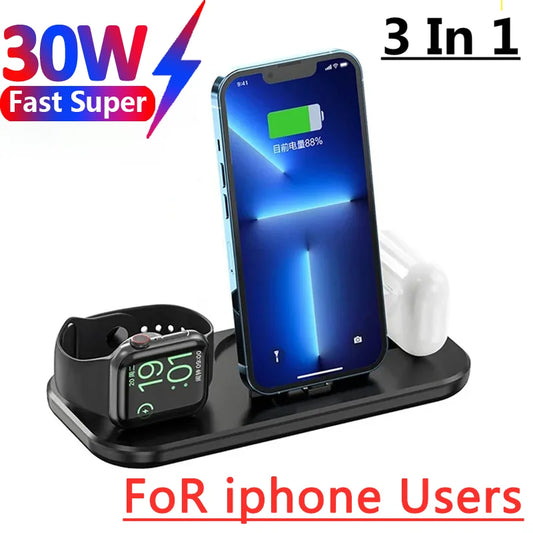 30W 3 in 1 Wireless Charger - UNINEED