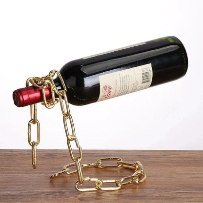 Magic Hanging Chain Rack a Bottle of Display Stand Kitchen Dining Room Cellar Bar Decoration UNINEED