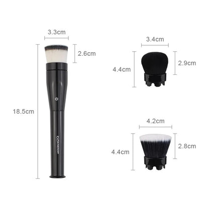 New 3in1 Vibration Makeup Brush 360 ° Automatic Rotation for Quick Face Makeup Powder Blush Electric Applicator Cosmetics Tools UNINEED