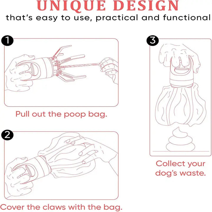 Portable Poop Scooper Build In Bag Dispenser - UNINEED